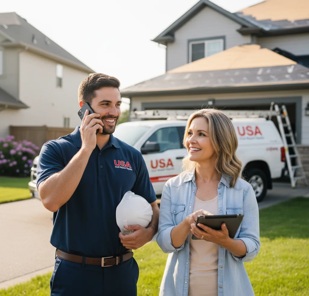 USA Roof Repair Experts customer support in Calhoun